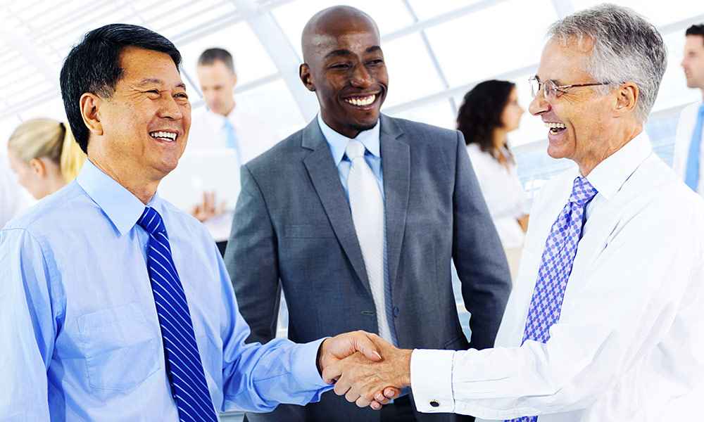 Businesspeople shaking hands